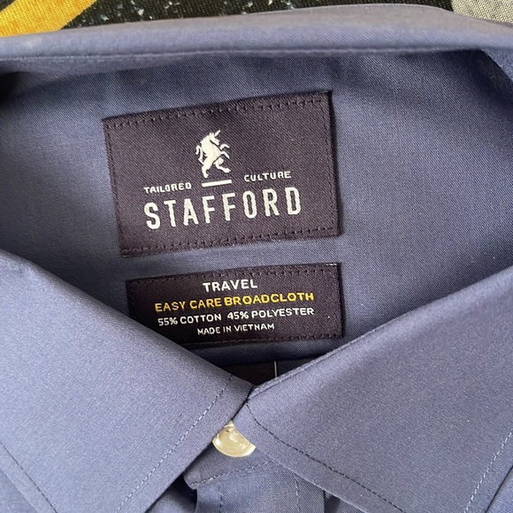 Stafford Regular Fit Dress Shirt | Size 16 - Picture 3 of 9